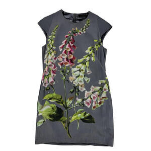 Ted Baker Sindee Floral Sheath Dress Above Knee Grey Size 1 Ted | 4 US